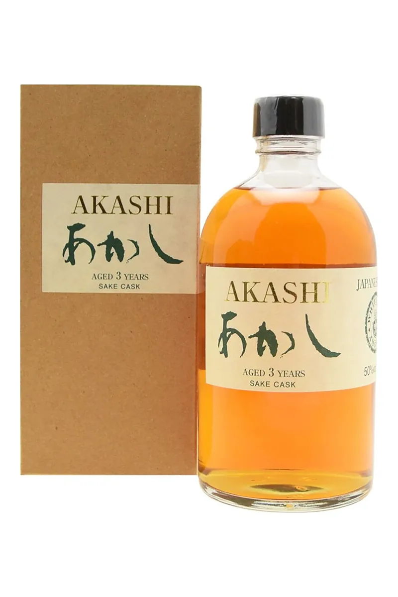 Akashi 3 Year Old Sake Cask Single Malt bottle