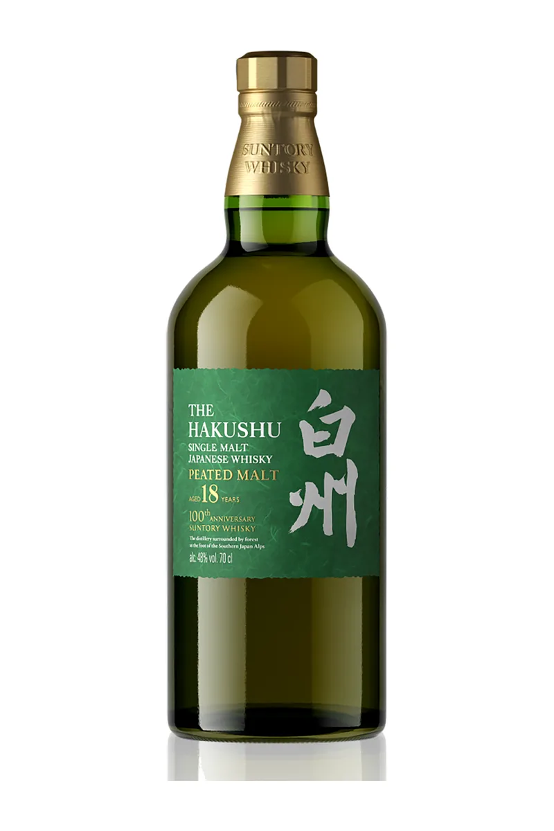 Hakushu 18 Year Old Peated Malt 100th Anniversary bottle