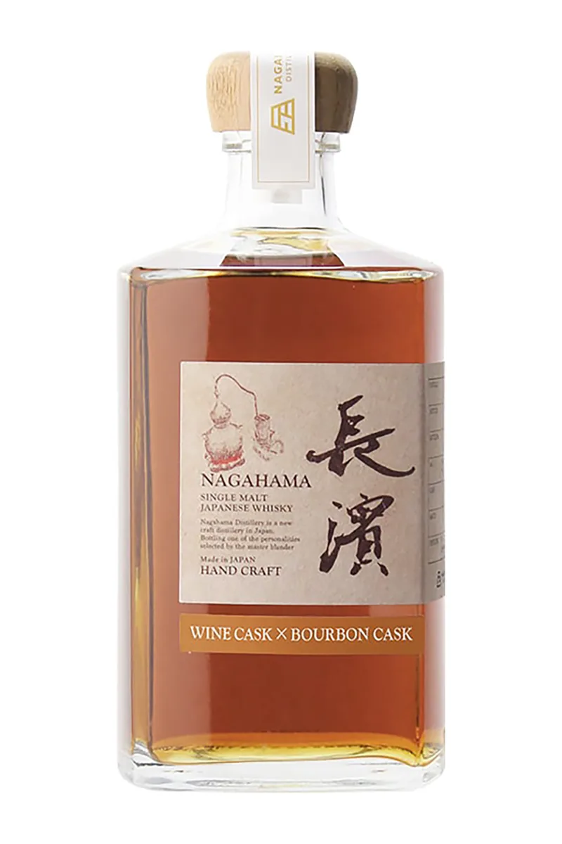 Nagahama Wine Cask x Bourbon Cask Single Malt bottle