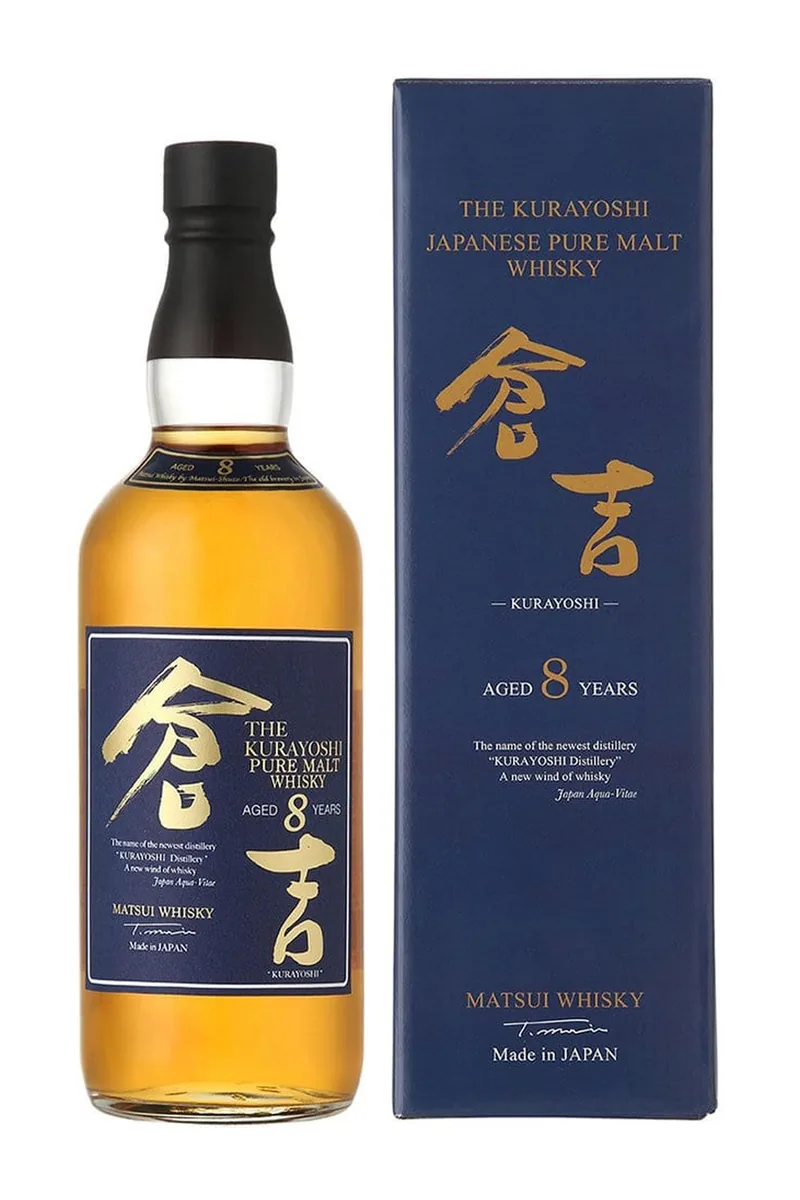 The Kurayoshi 8 Year Old Pure Malt bottle