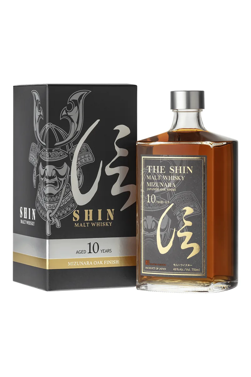 The Shin 10 YO Malt Whisky Mizunara Oak bottle