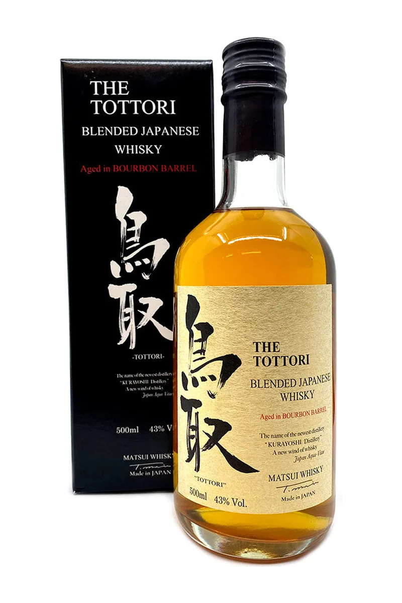 The Tottori Bourbon Barrel Blended bottle